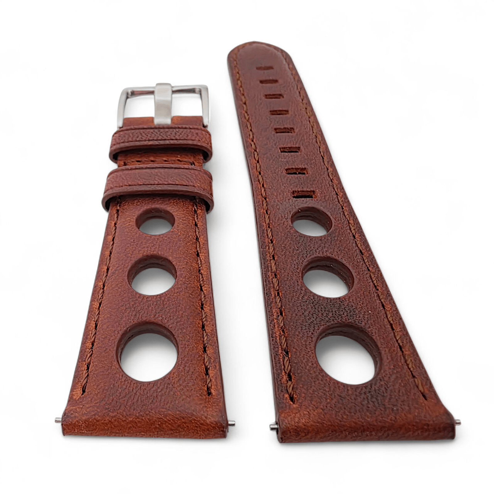 Wrist Envy Horween Leather Rally Racing Watch Strap Band Quick Release 20m 22mm - Wrist Envy