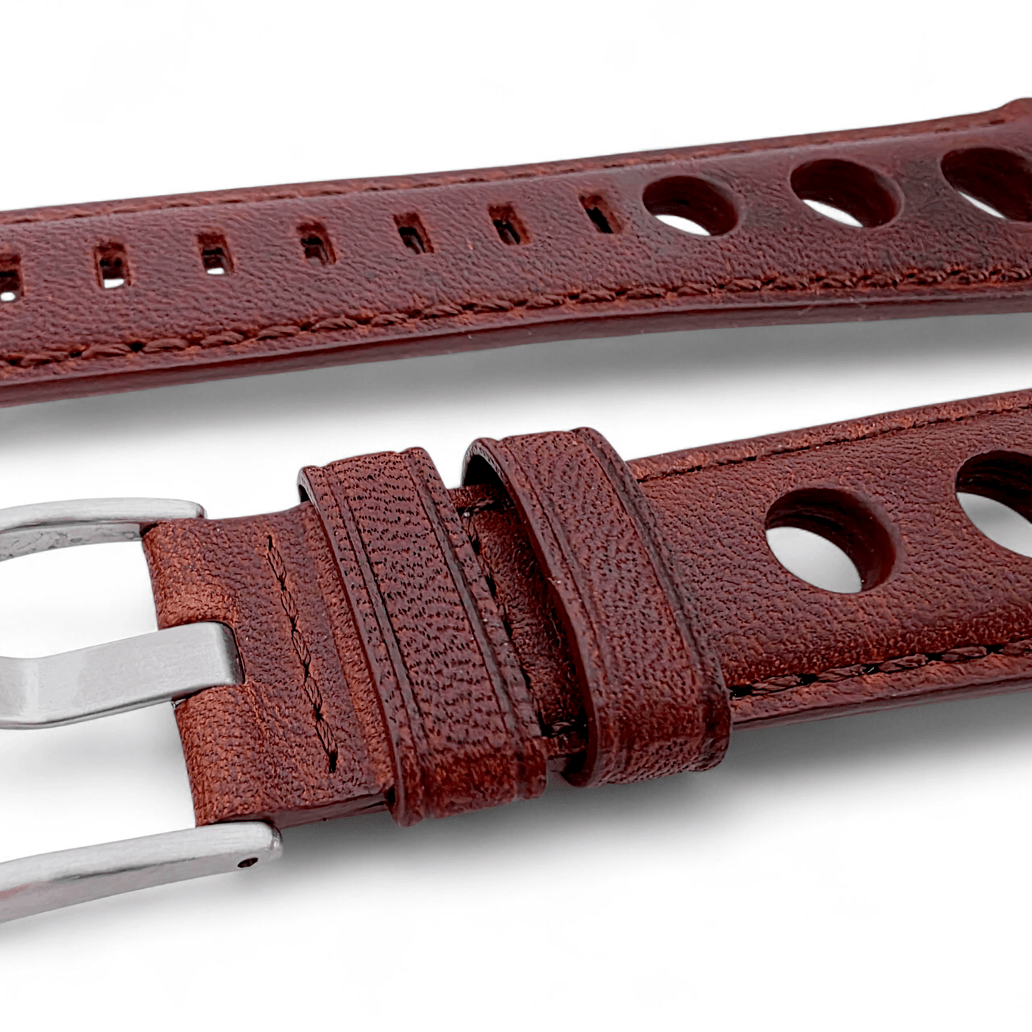Wrist Envy Horween Leather Rally Racing Watch Strap Band Quick Release 20m 22mm - Wrist Envy
