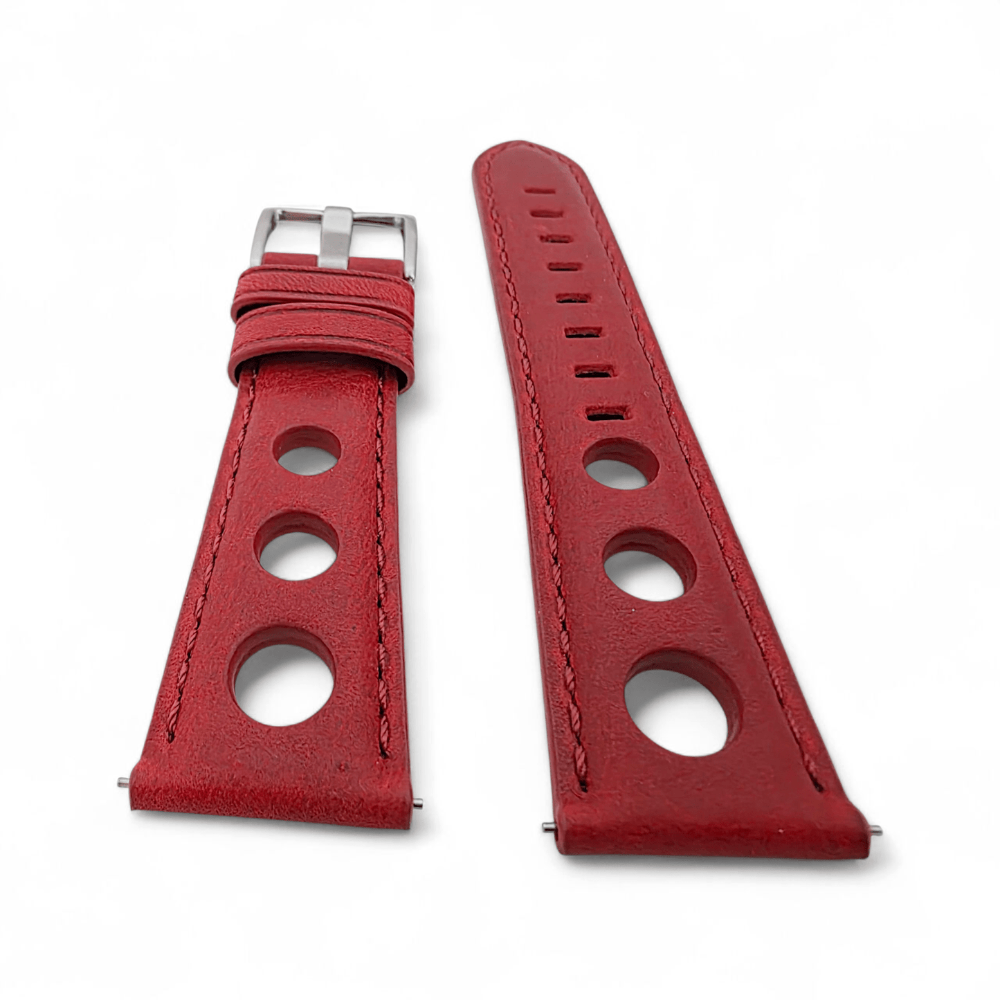 Wrist Envy Horween Leather Rally Racing Watch Strap Band Quick Release 20m 22mm - Wrist Envy