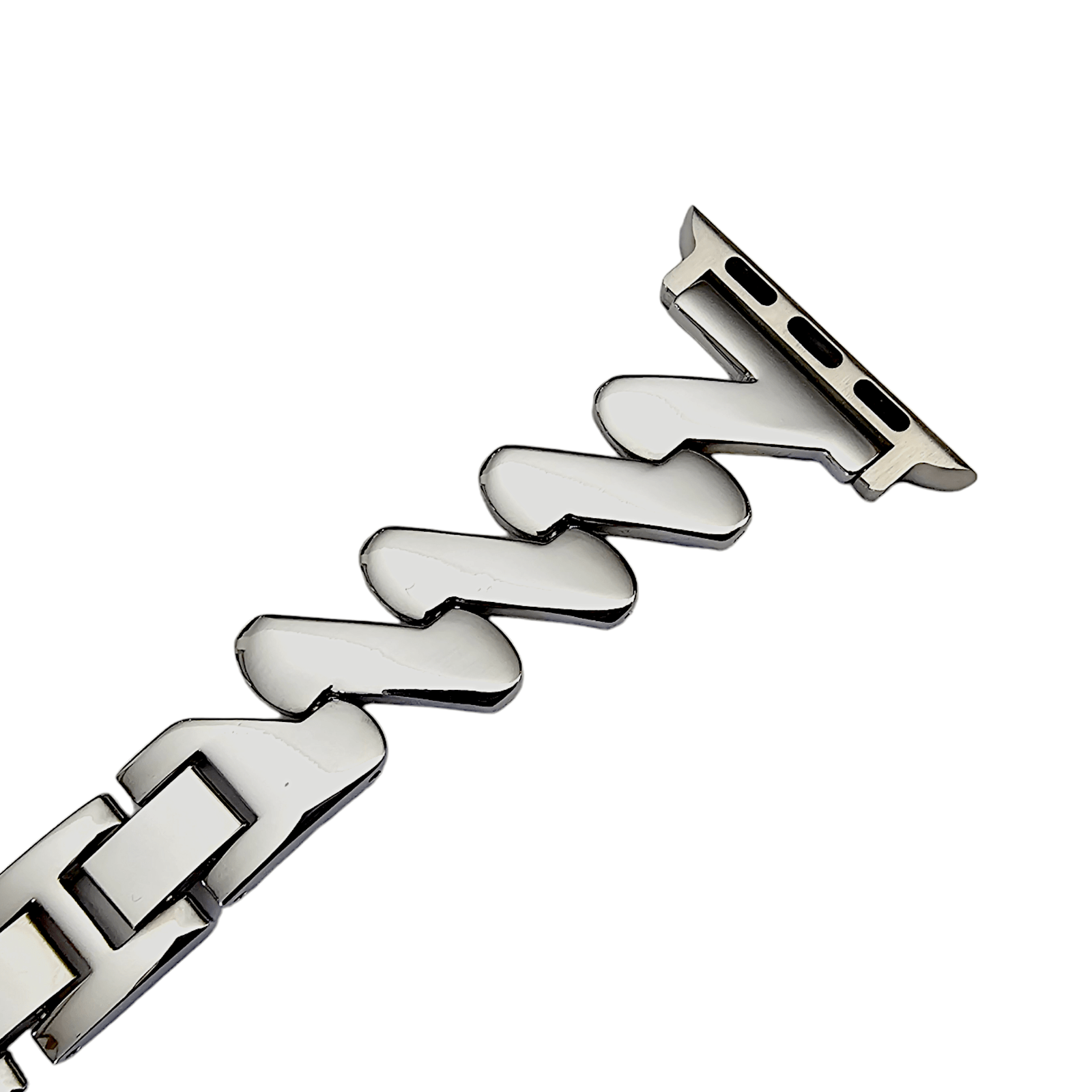 Zig Zag wave pattern bracelet for Apple Watch Strap Band Silver - Wrist Envy
