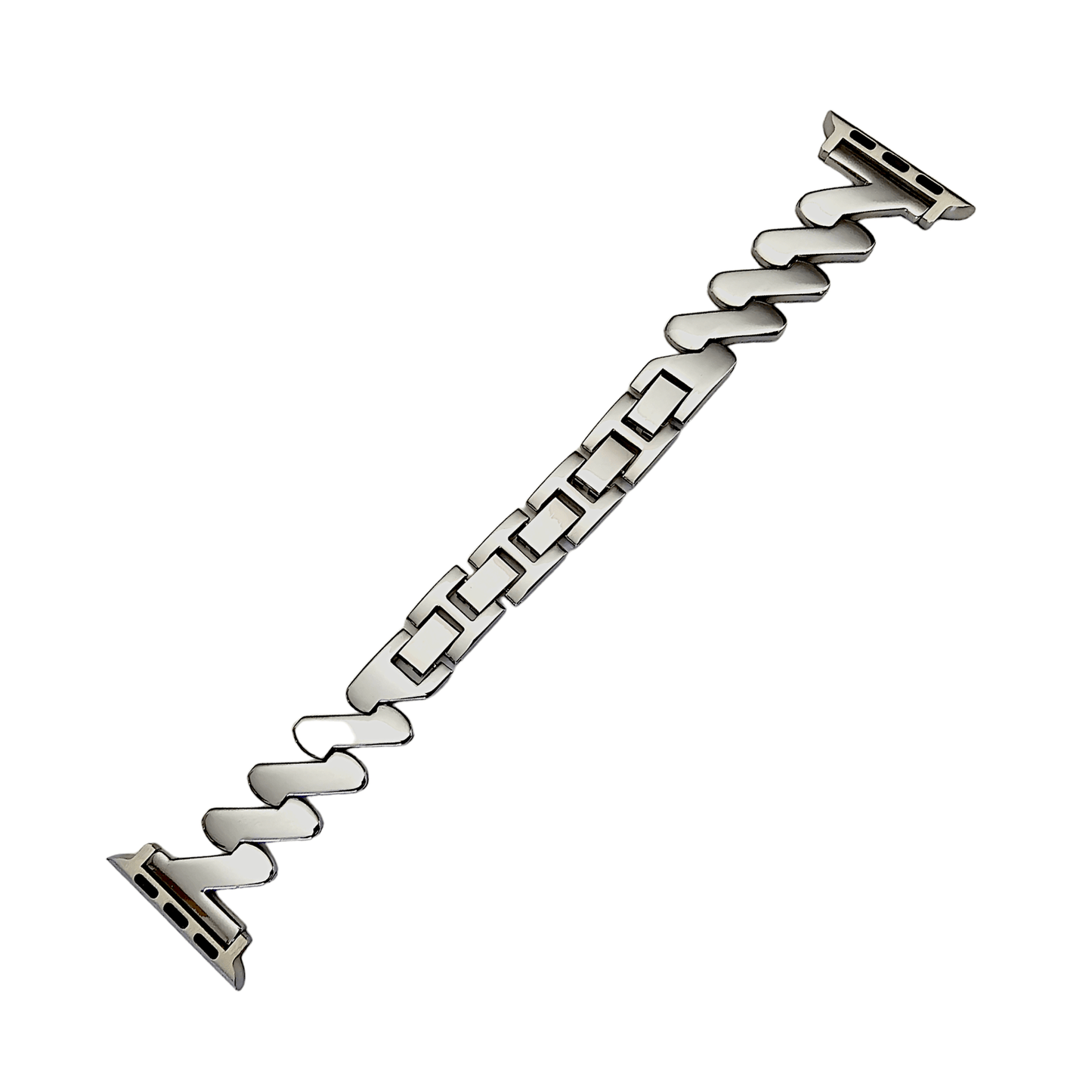 Zig Zag wave pattern bracelet for Apple Watch Strap Band Silver - Wrist Envy