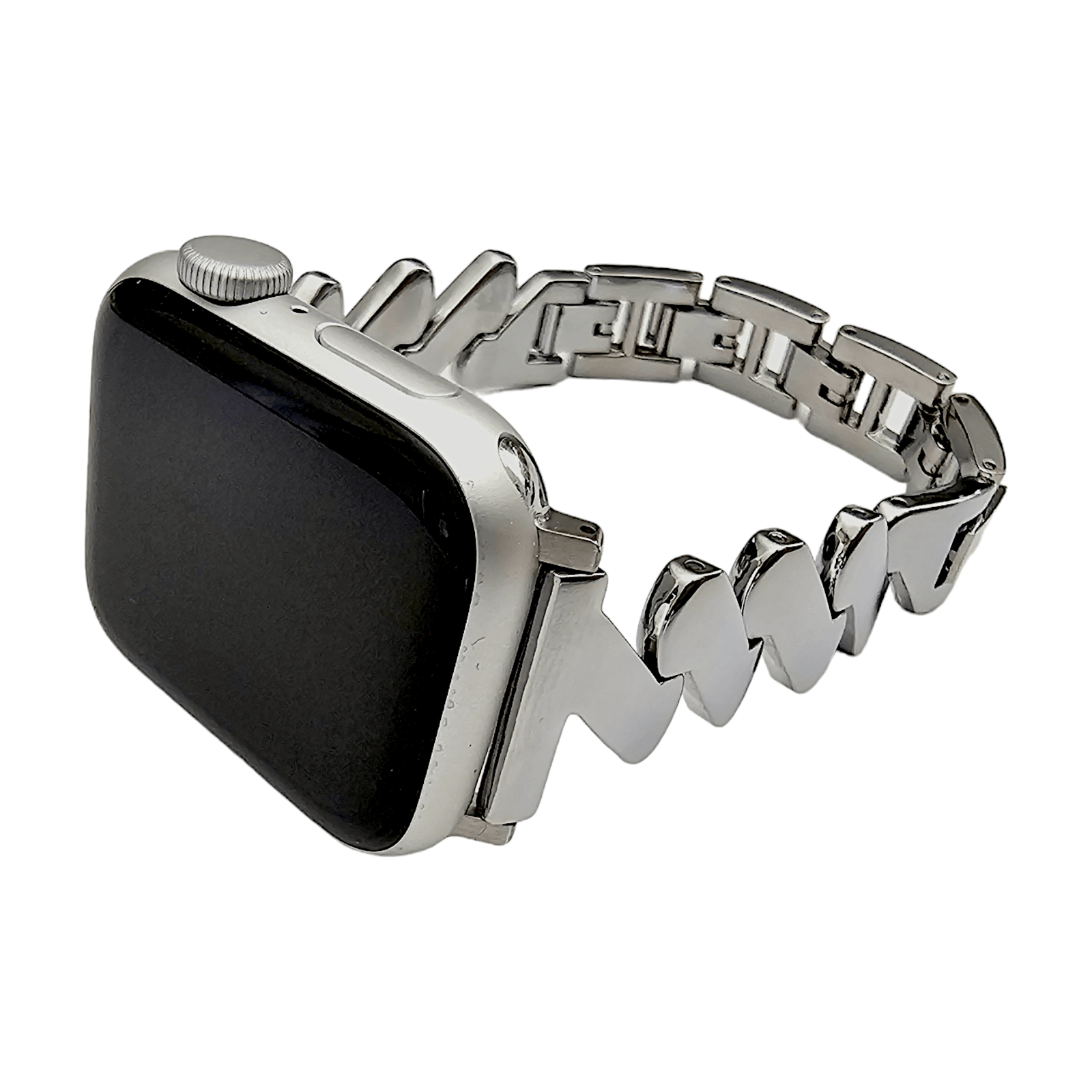 Zig Zag wave pattern bracelet for Apple Watch Strap Band Silver - Wrist Envy