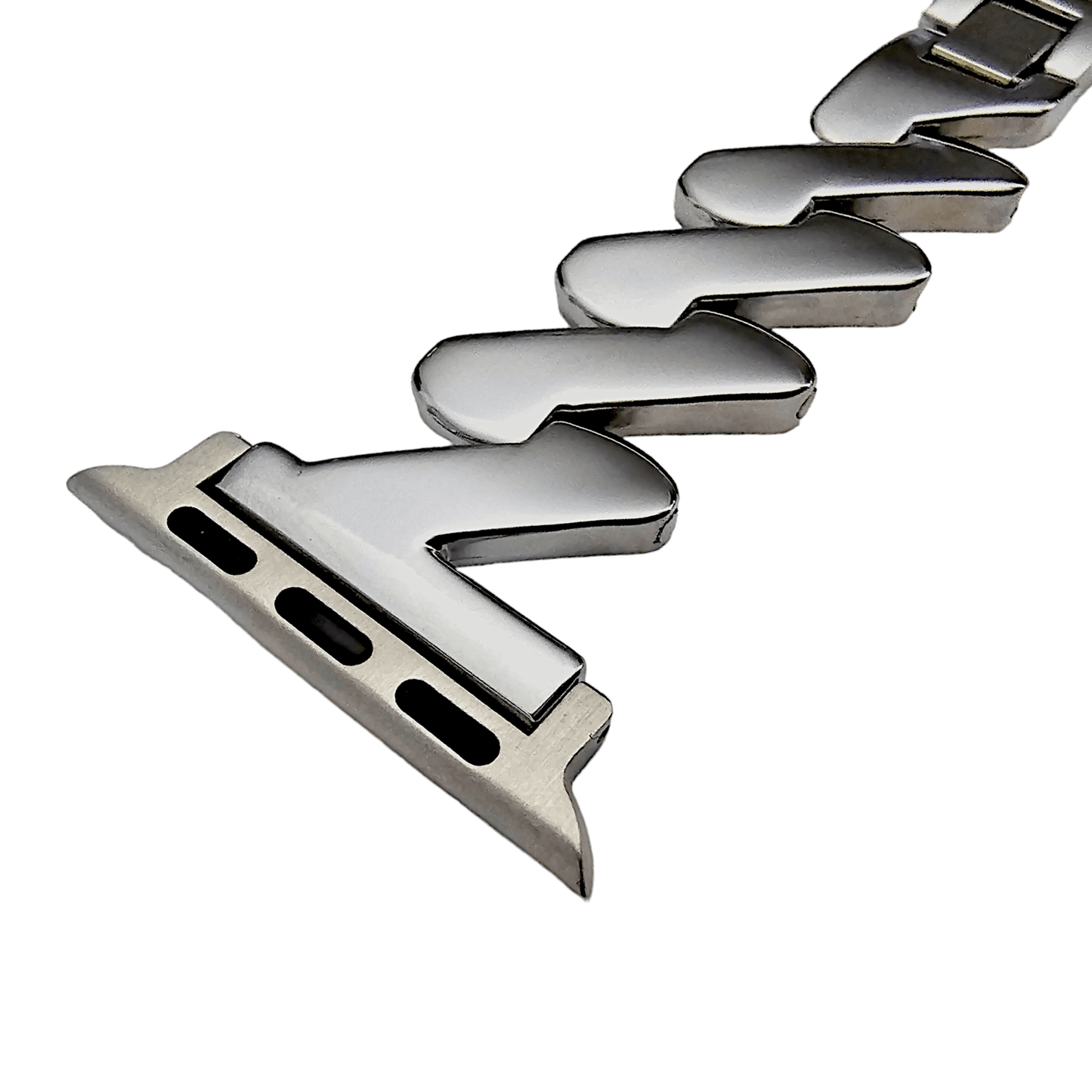 Zig Zag wave pattern bracelet for Apple Watch Strap Band Silver - Wrist Envy