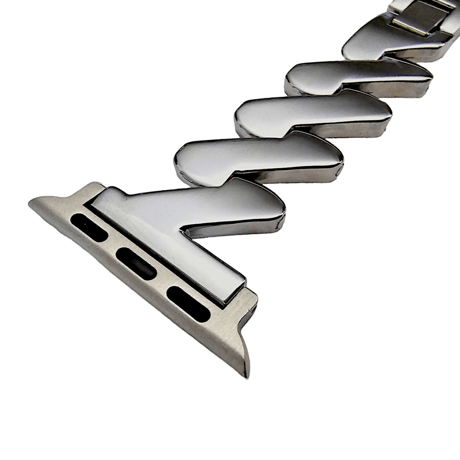 Zig Zag wave pattern bracelet for Apple Watch Strap Band Silver - Wrist Envy