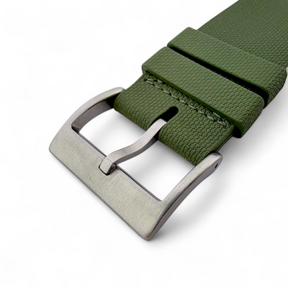FKM Rubber One Piece Watch Strap Military Wrap Around 20mm 22mm