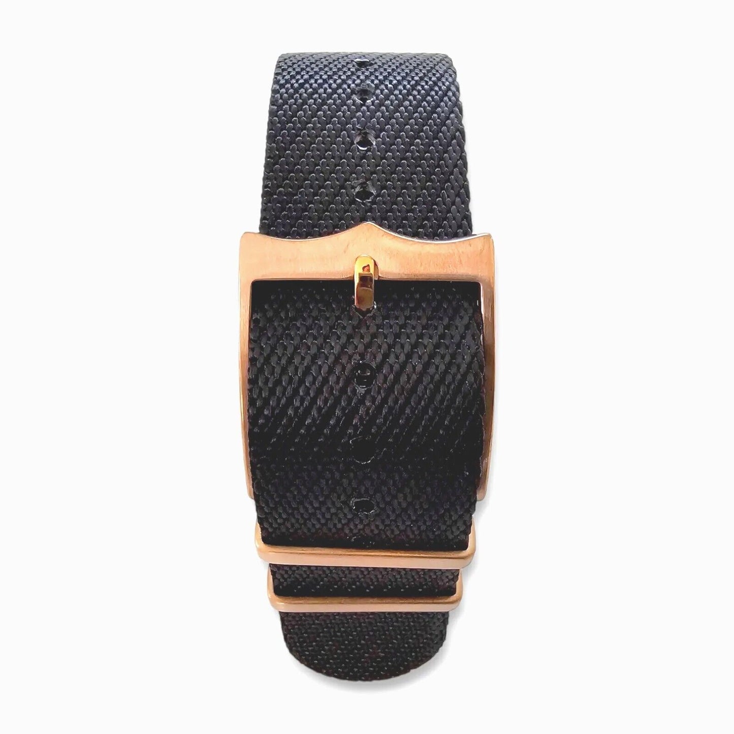 Bronze Buckle Single Pass Watch Strap Band Nylon 20mm 22mm