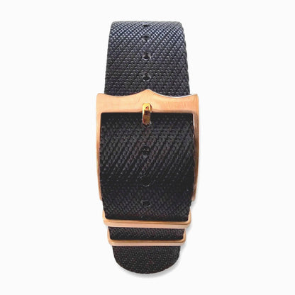 Bronze Buckle Single Pass Watch Strap Band Nylon 20mm 22mm