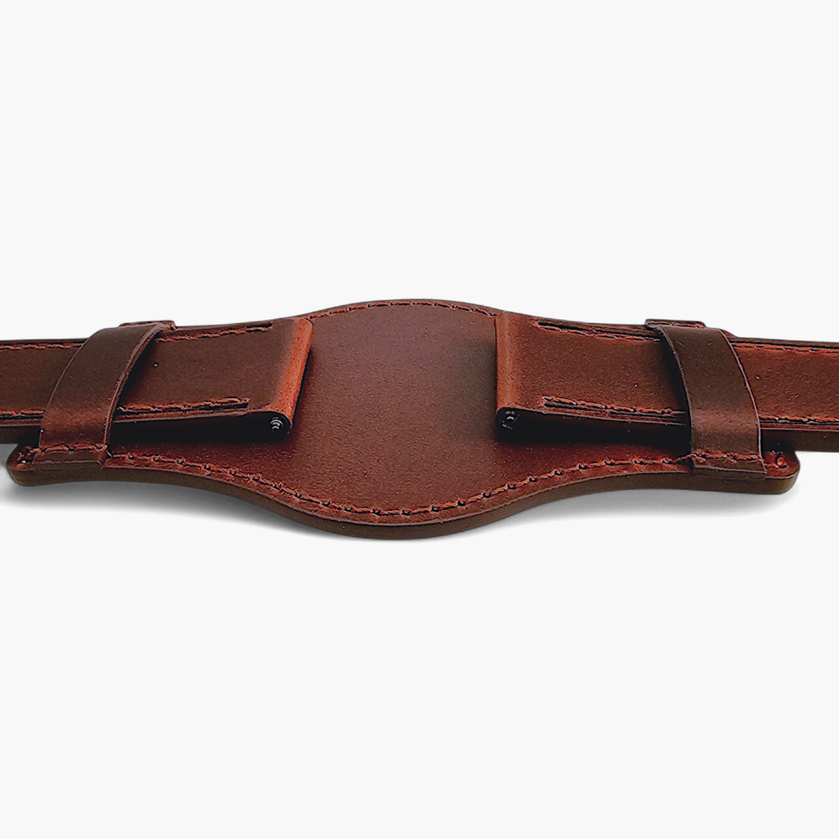 Horween Leather Bund Watch Strap Band Custom Handmade Military Cuff 20mm 22mm UK