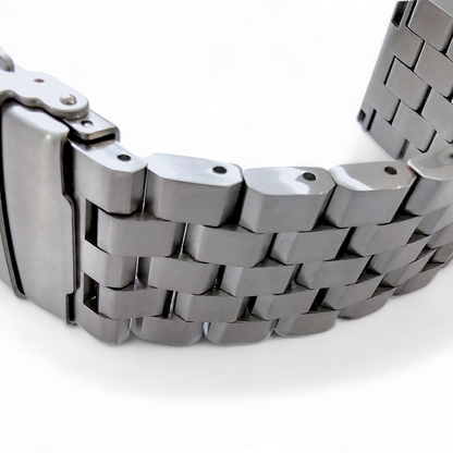 Solid Stainless Steel Watch Strap Band Bracelet Heavy Black PVD 20mm 22mm Mens