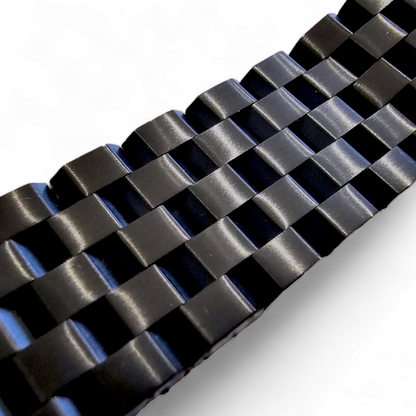 Solid Stainless Steel Watch Strap Band Bracelet Heavy Black PVD 20mm 22mm Mens