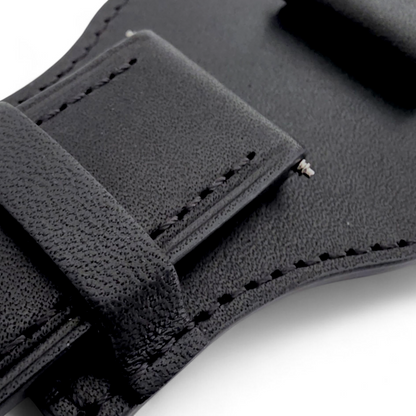 Horween Leather Bund Watch Strap Band Custom Handmade Military Cuff 20mm 22mm UK