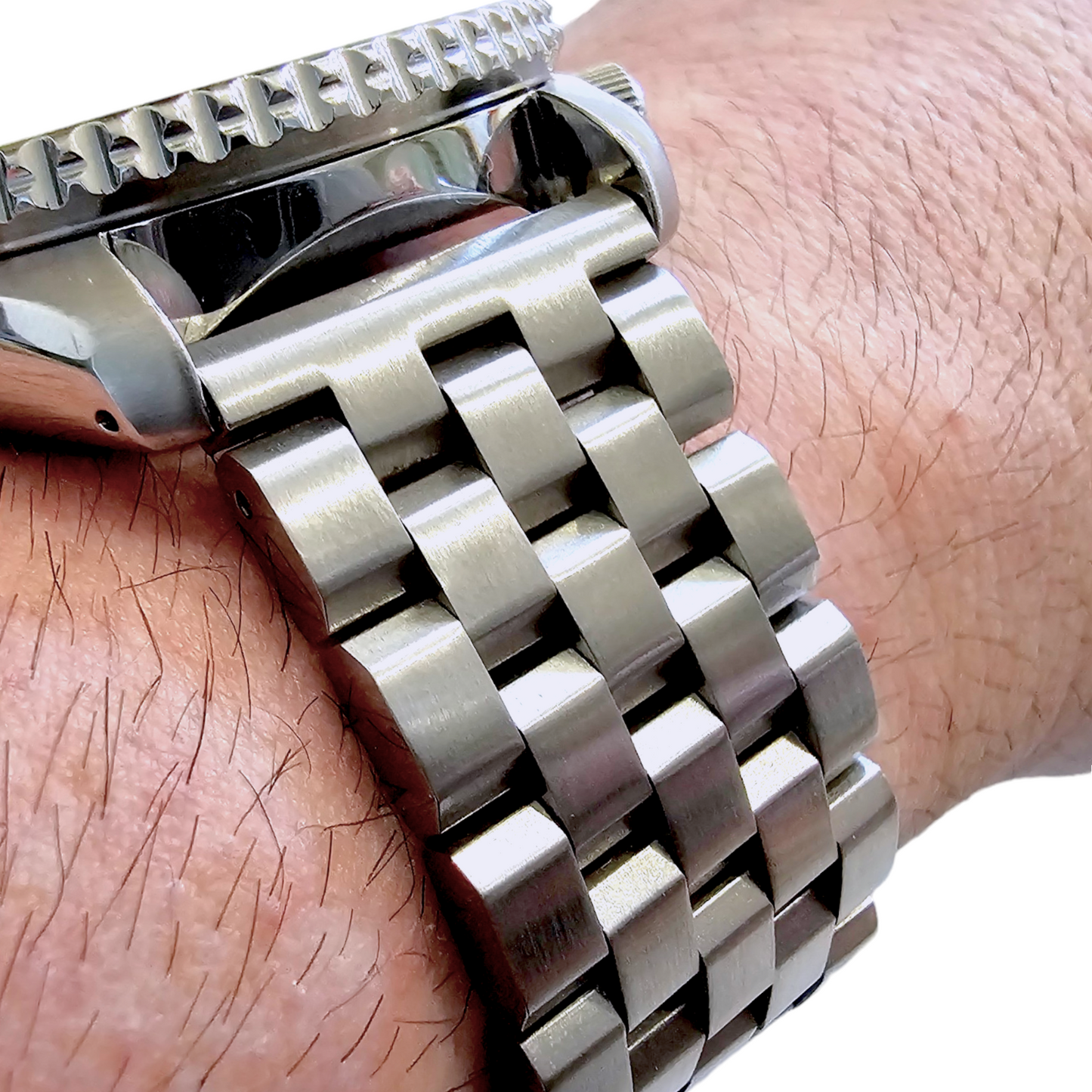 Solid Stainless Steel Watch Strap Band Bracelet Heavy Black PVD 20mm 22mm Mens