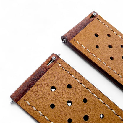 Genuine Full Grain Leather Badalassi Carlo Rally Watch Strap 20mm 22mm Dark Brown