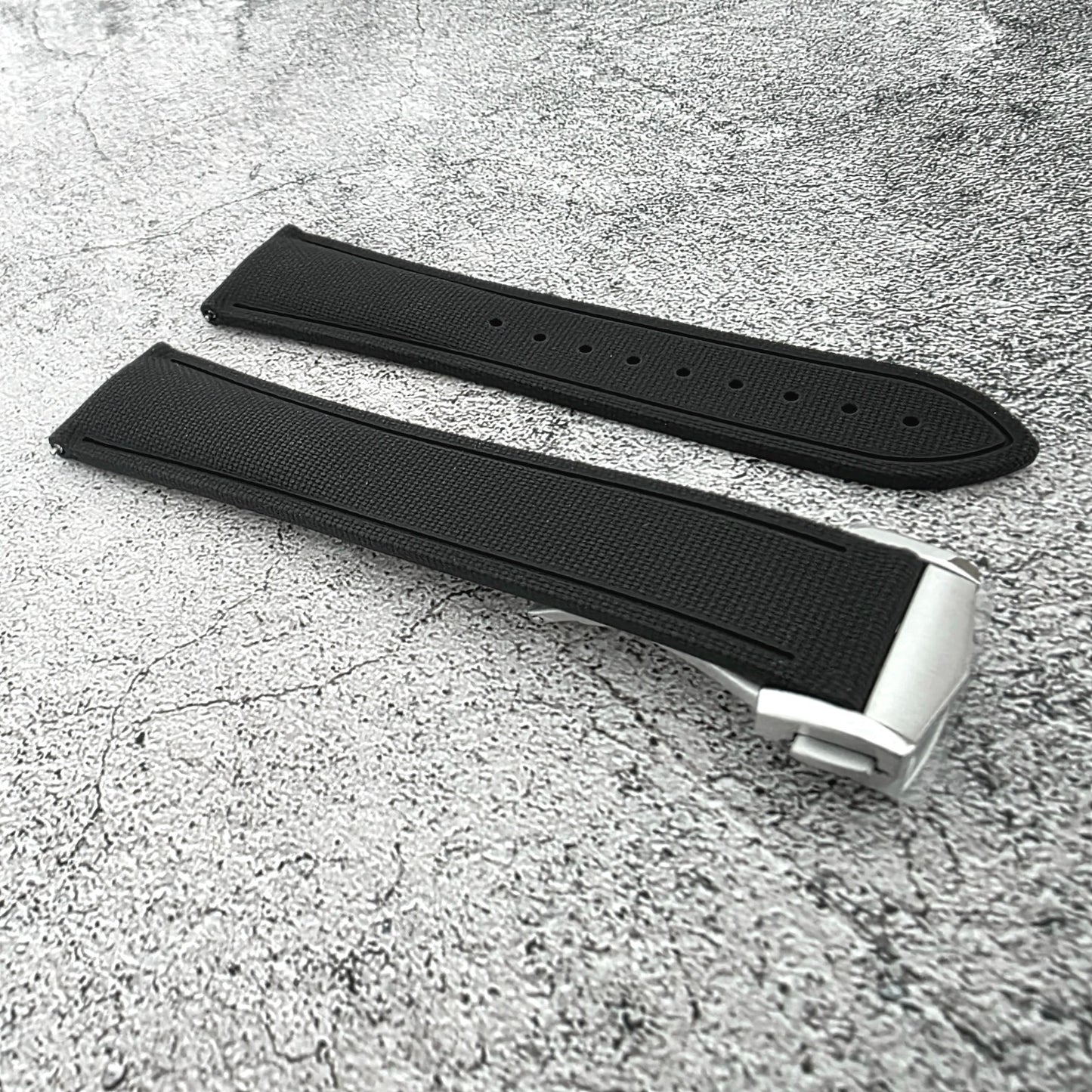 FKM Rubber Watch Strap Band Deployment Clasp Divers Quick Release 20mm 21mm 22mm