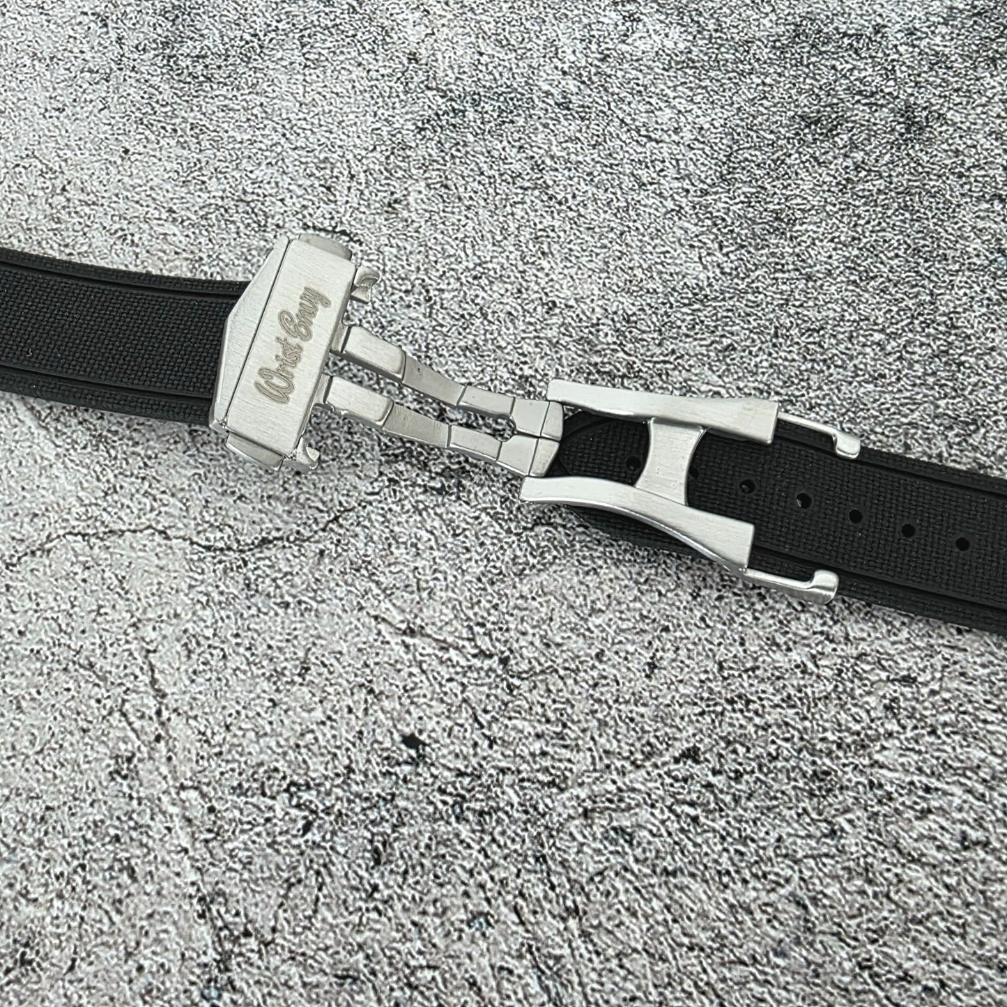 FKM Rubber Watch Strap Band Deployment Clasp Divers Quick Release 20mm 21mm 22mm