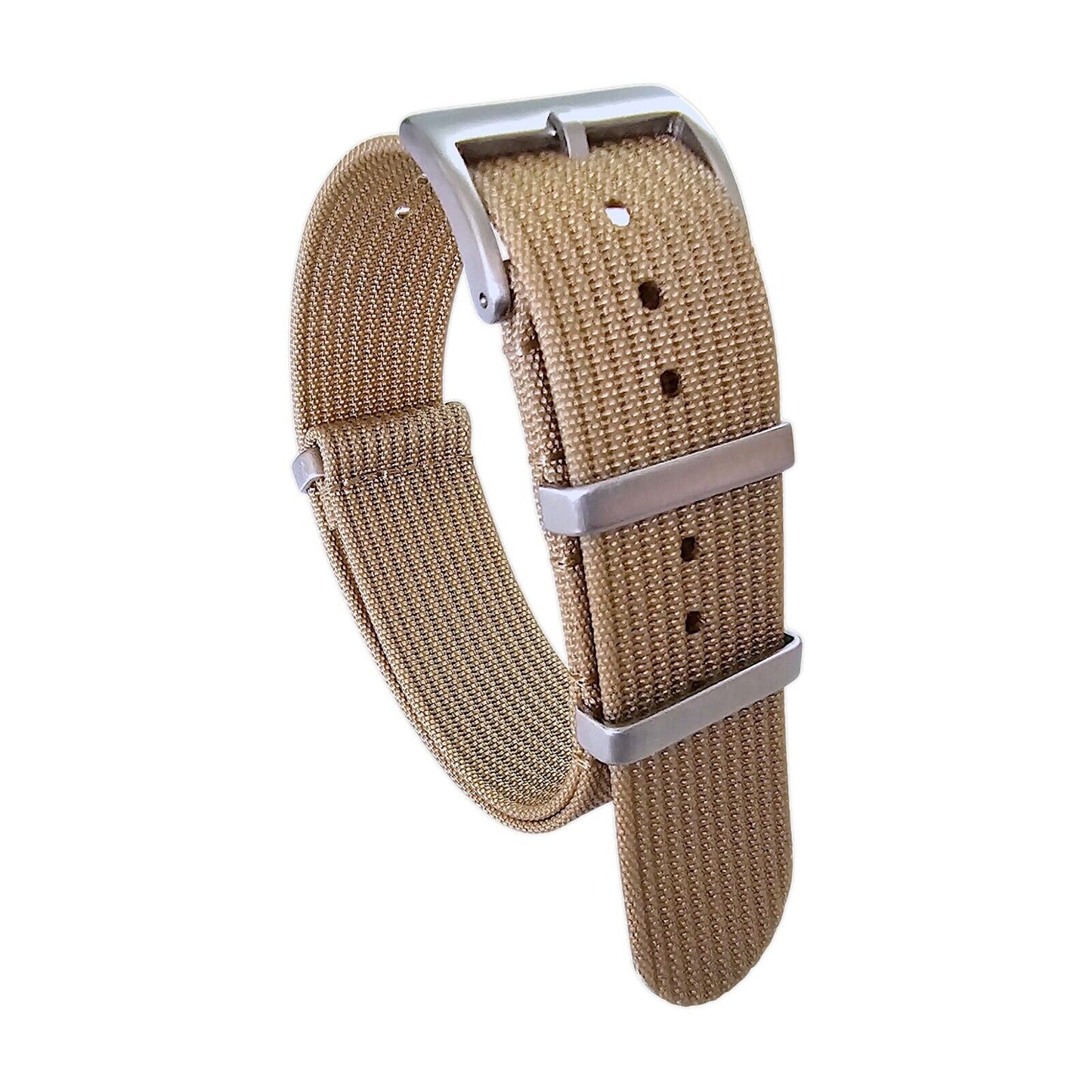 Ribbed Nylon NATO Watch Strap 1.4mm Thick 20mm 22mm