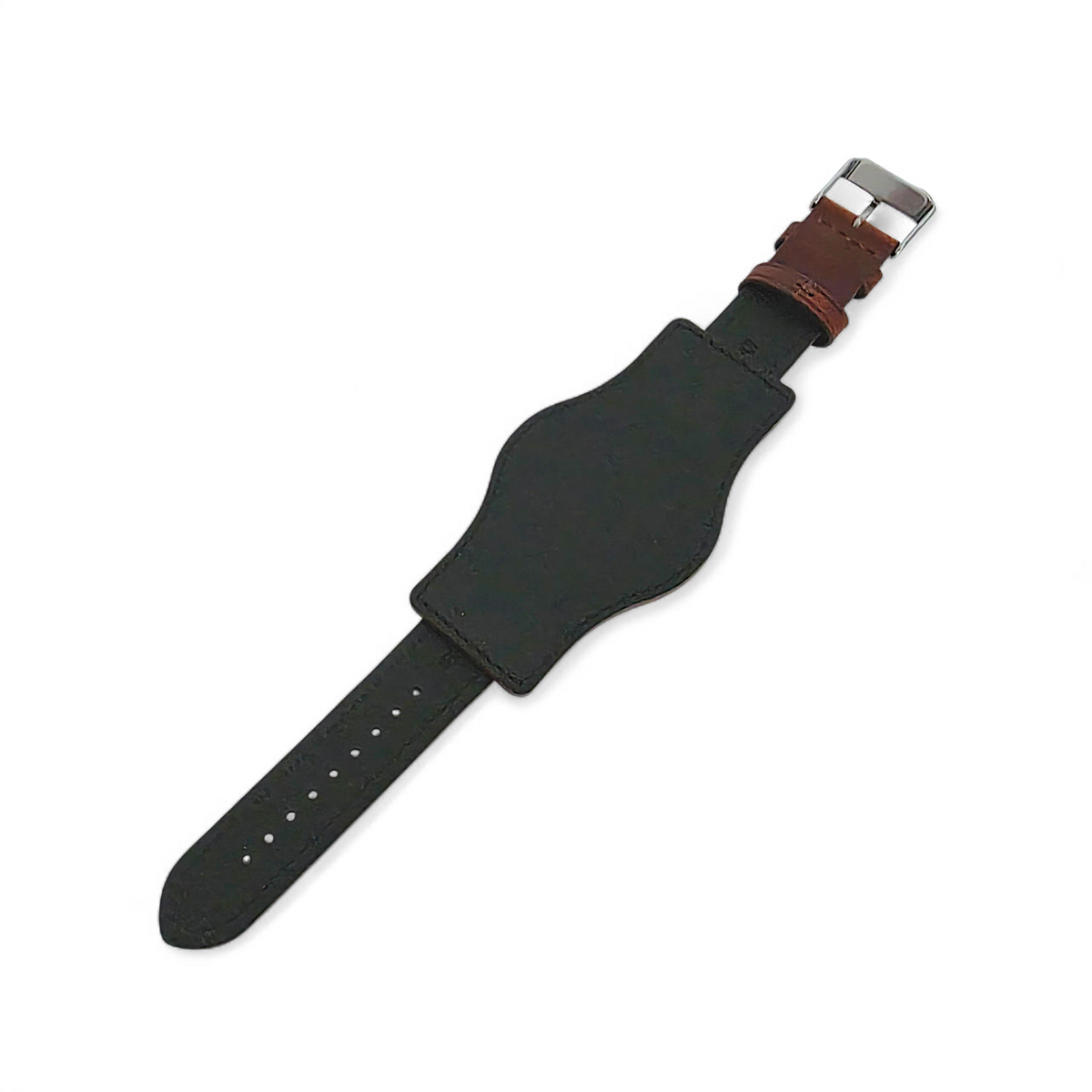 Horween Leather Bund Watch Strap Band Custom Handmade Military Cuff 20mm 22mm UK
