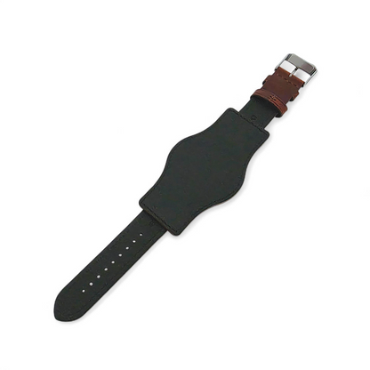 Horween Leather Bund Watch Strap Band Custom Handmade Military Cuff 20mm 22mm UK
