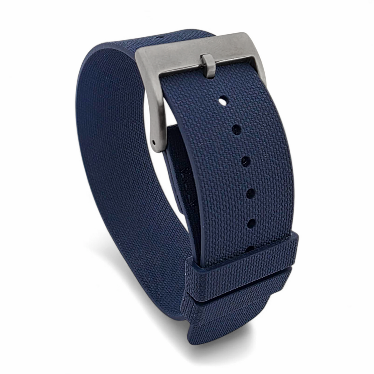 FKM Rubber One Piece Watch Strap Military Wrap Around 20mm 22mm