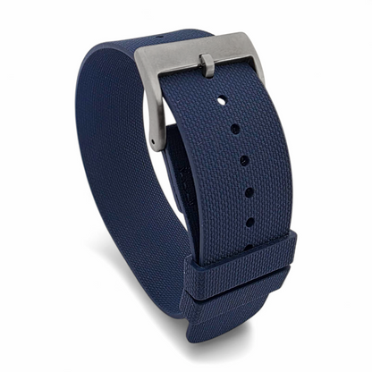 FKM Rubber One Piece Watch Strap Military Wrap Around 20mm 22mm
