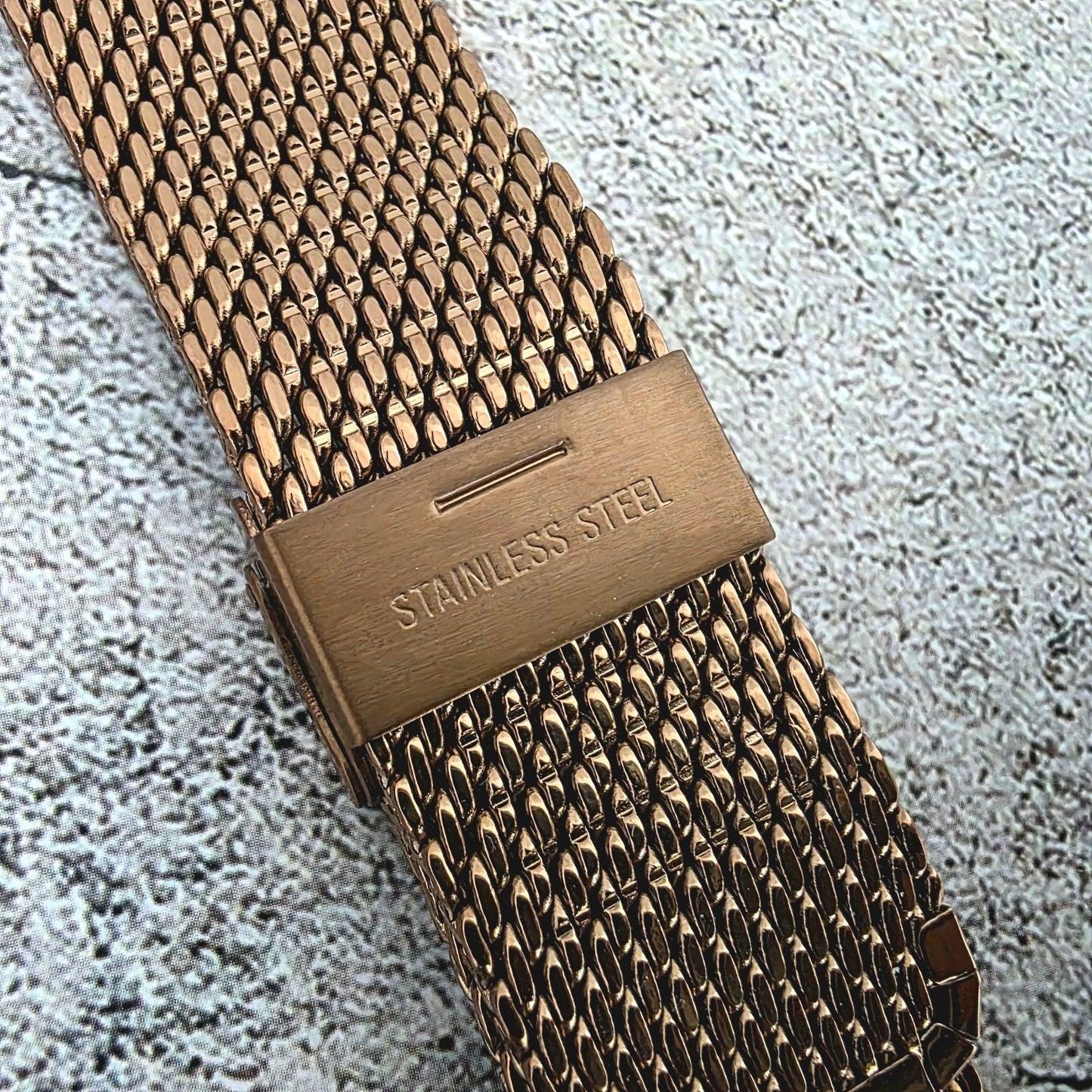 Bronze PVD High Quality Shark Mesh 2.7mm Thick Watch Strap Band  20 mm 22 mm UK