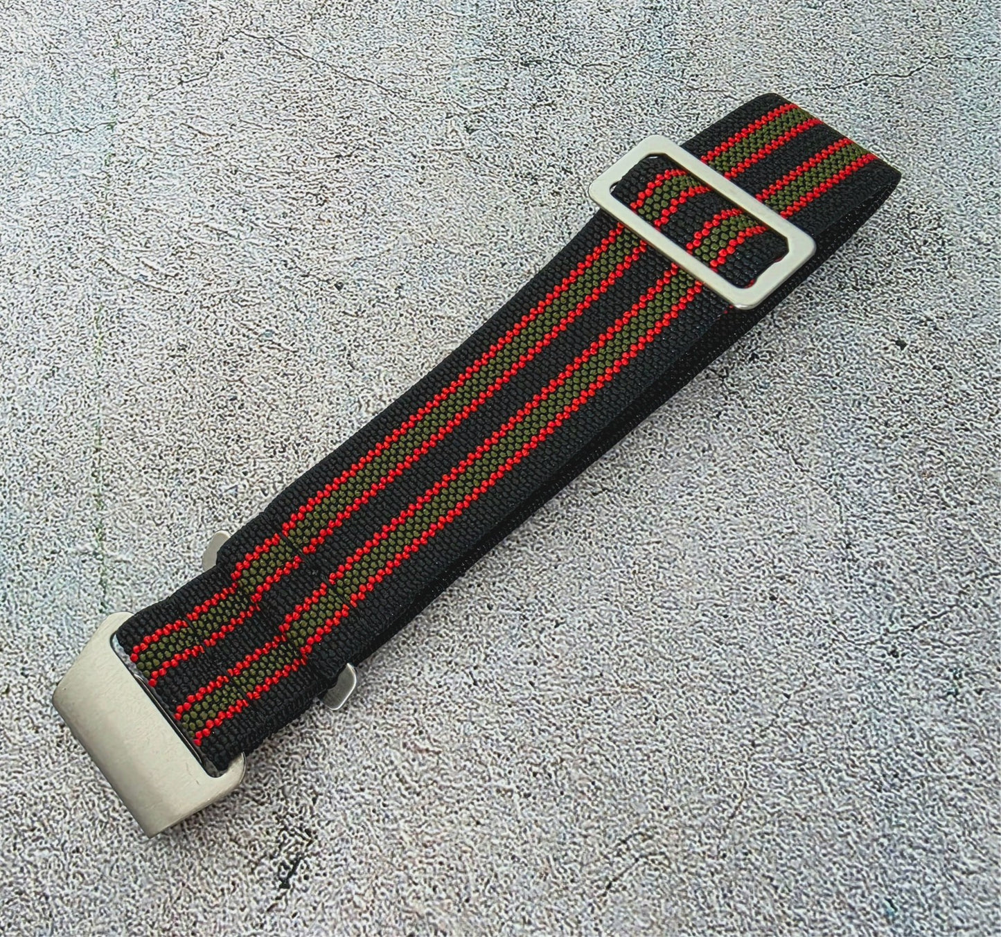 Premium Elastic Nylon French Marine Nationale Watch Strap 18mm 20mm 22mm