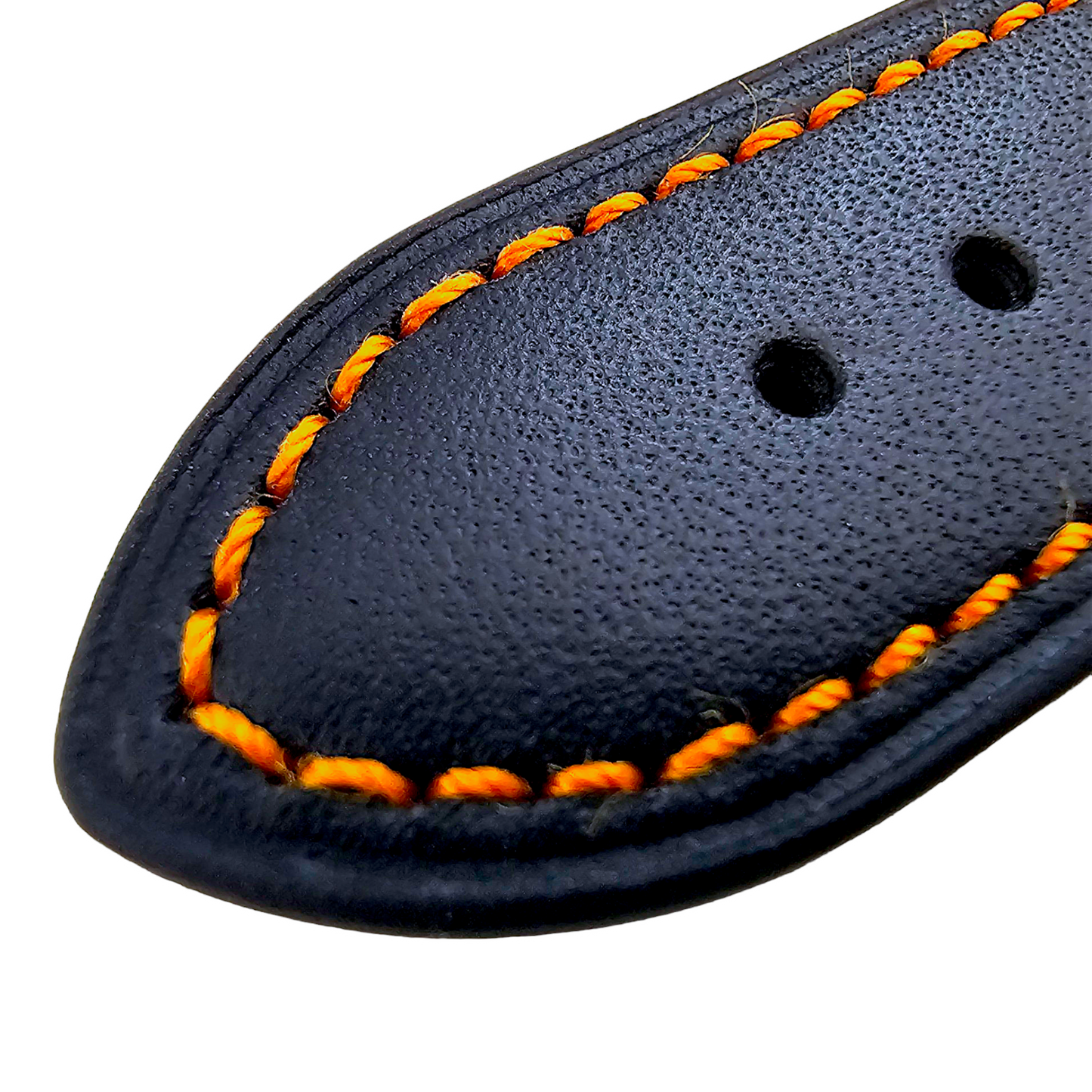 Premium Leather Rally Racing Watch Strap Band 18 20 22 24 mm Black Red Orange UK