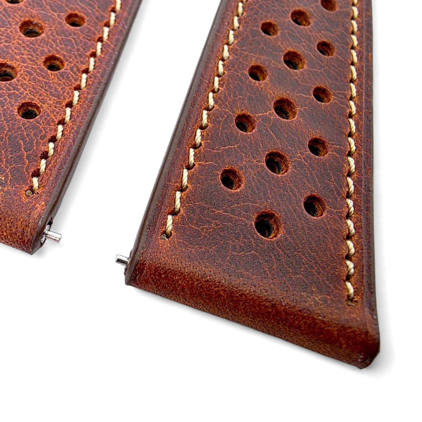 Genuine Full Grain Leather Badalassi Carlo Rally Watch Strap 20mm 22mm Dark Brown
