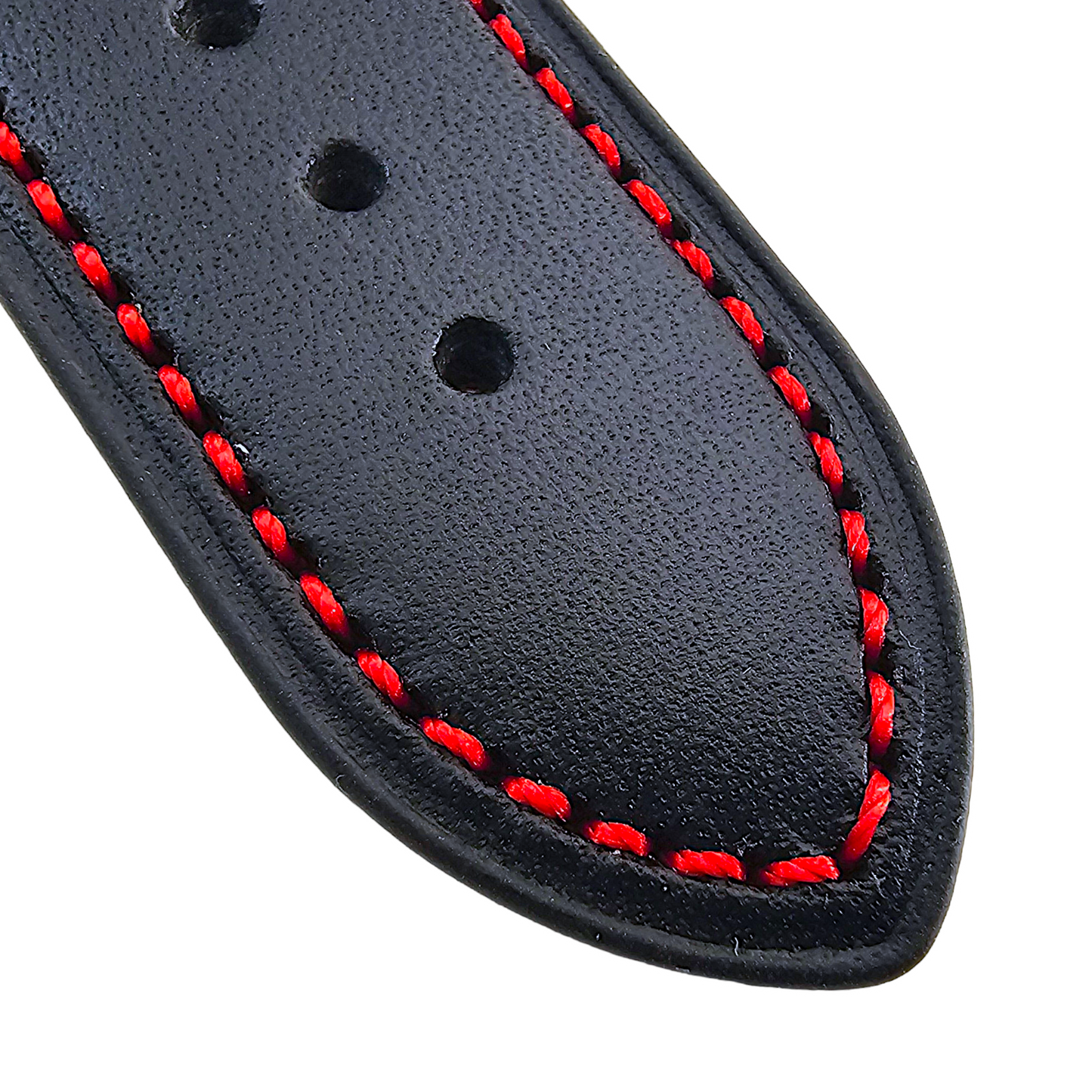 Premium Leather Rally Racing Watch Strap Band 18 20 22 24 mm Black Red Orange UK