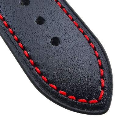 Premium Leather Rally Racing Watch Strap Band 18 20 22 24 mm Black Red Orange UK