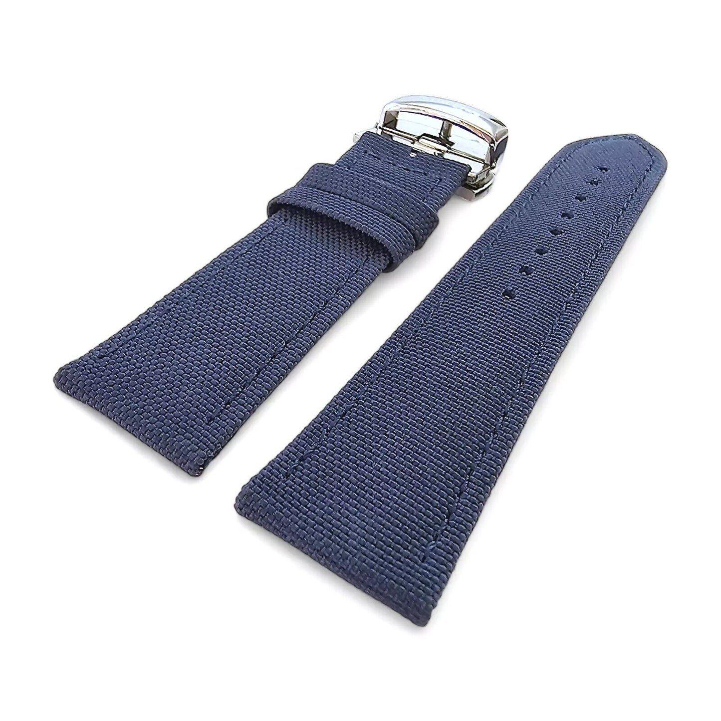 Canvas Deployment Clasp Watch Strap Band Sailcloth 20mm 22mm