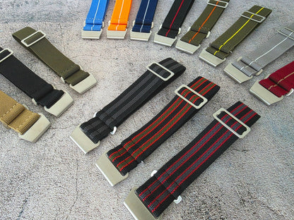 Premium Elastic Nylon French Marine Nationale Watch Strap 18mm 20mm 22mm