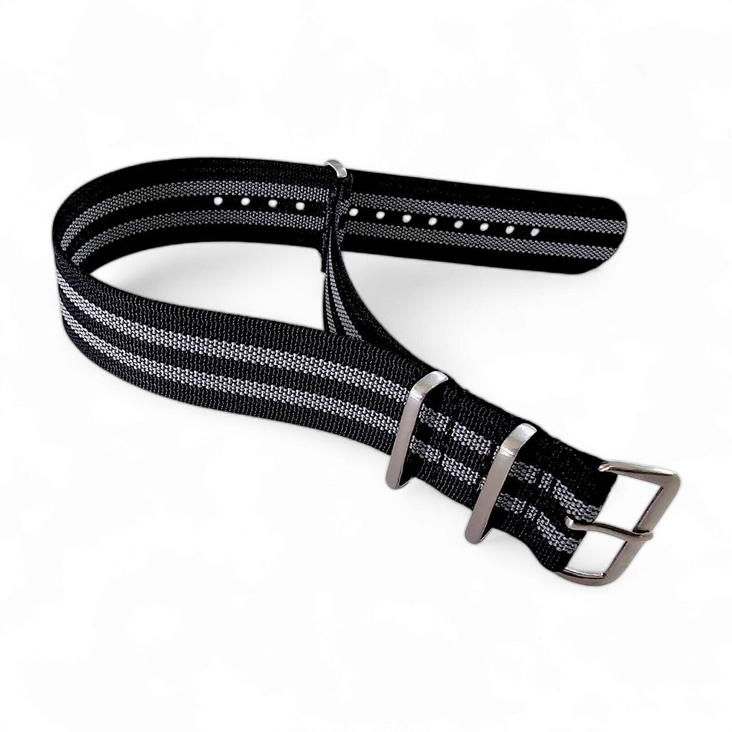 Premium Ribbed Military Watch Strap 18mm 20mm 22mm