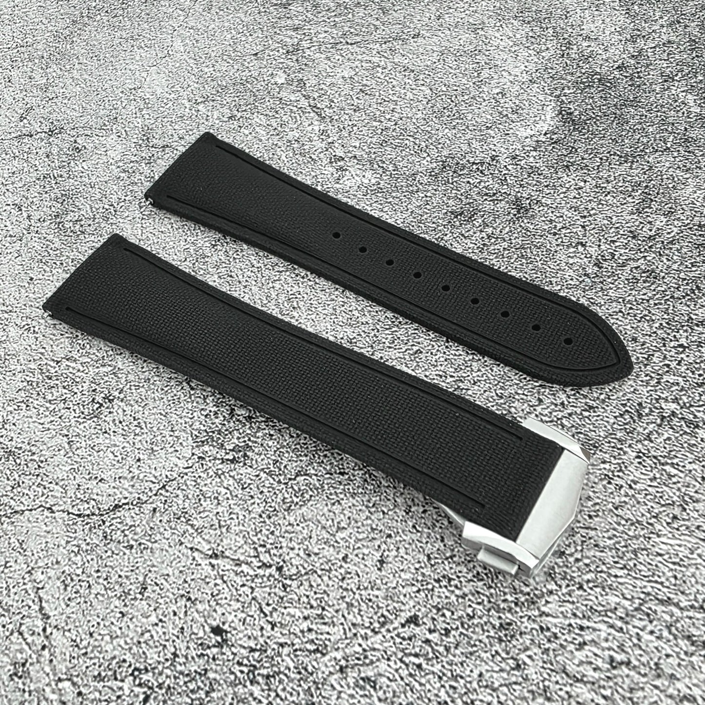 FKM Rubber Watch Strap Band Deployment Clasp Divers Quick Release 20mm 21mm 22mm