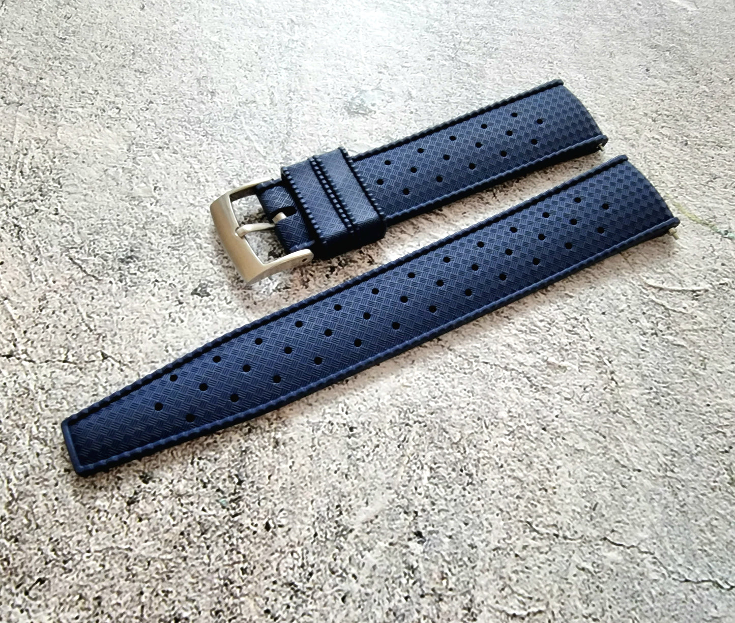 FKM Rubber Tropical Divers High Quality Watch Strap Band 18mm 20mm 22mm Blue