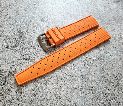FKM Rubber Tropical Divers High Quality Watch Strap Band 18mm 20mm 22mm Orange