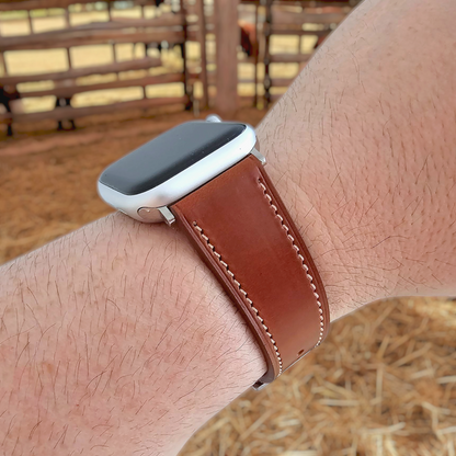 British Bridle Full Grain Leather Strap For Apple Watch
