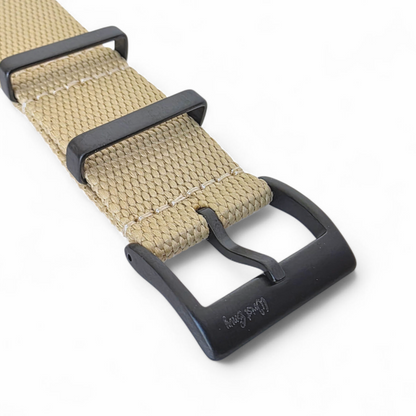 Arbor Hemp Black Buckle Military Watch Strap 20mm 22mm Desert Sand