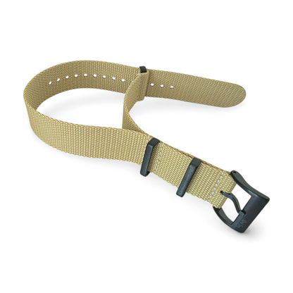 Arbor Hemp Black Buckle Military Watch Strap 20mm 22mm Desert Sand