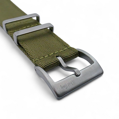 Sovereign Luxury Nylon Watch Strap Military 18mm 20mm 22mm Army Green