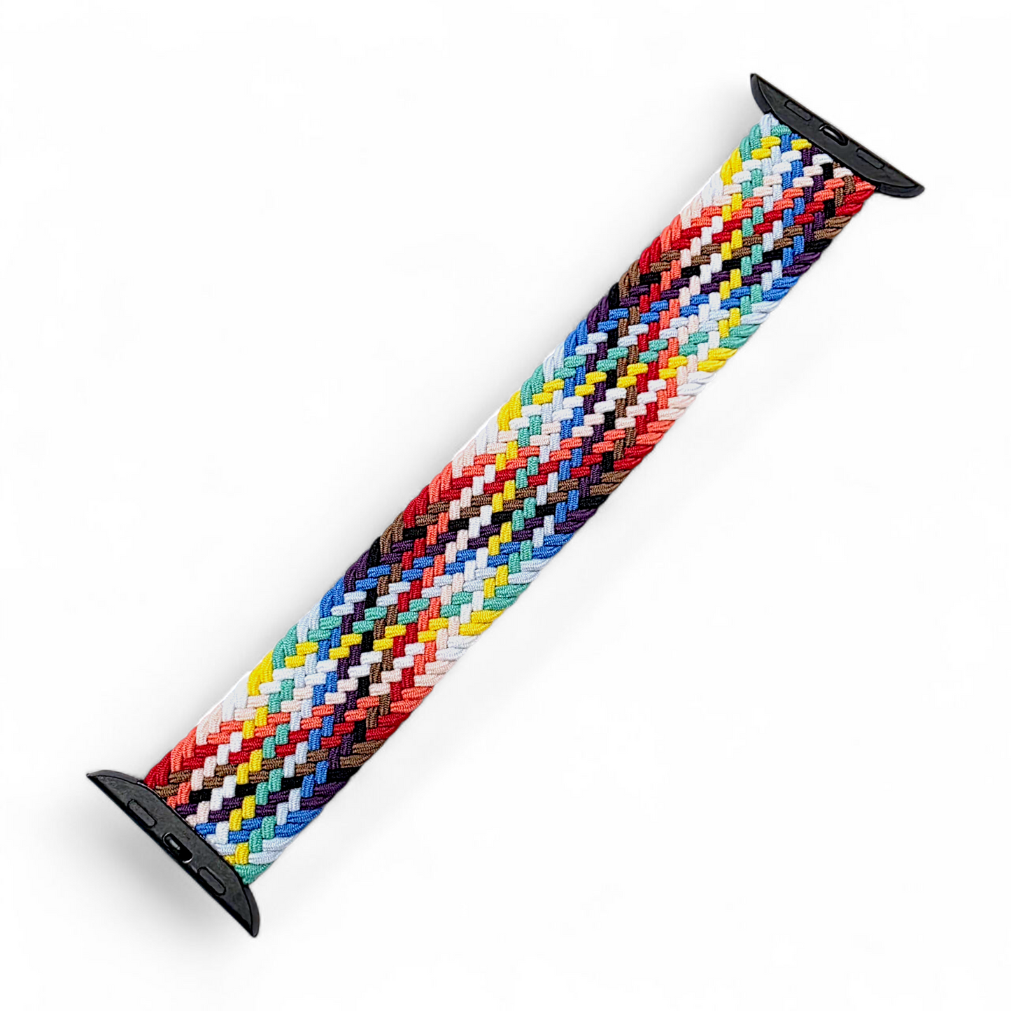 Premium Braided Solo Loop Watch Strap For Apple Watch Rainbow