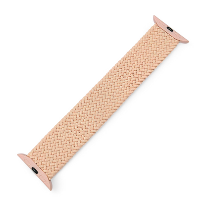 Bracelet de montre tressé réglable de qualité supérieure pour Apple Watch, couleur crème