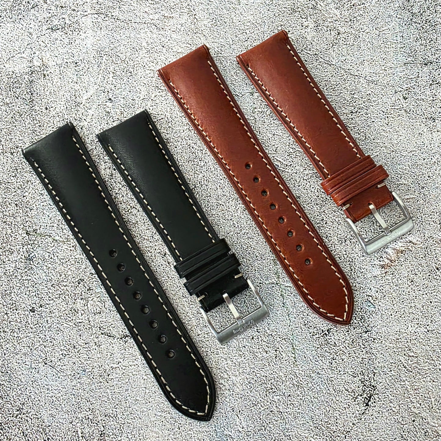 Buttero Leather Strap 20mm 22mm Black