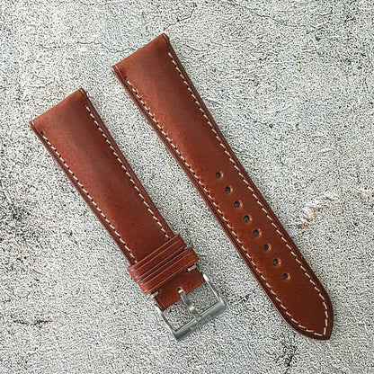 Buttero Leather Strap 20mm 22mm Chestnut Brown