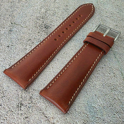 Buttero Leather Strap 20mm 22mm Chestnut Brown