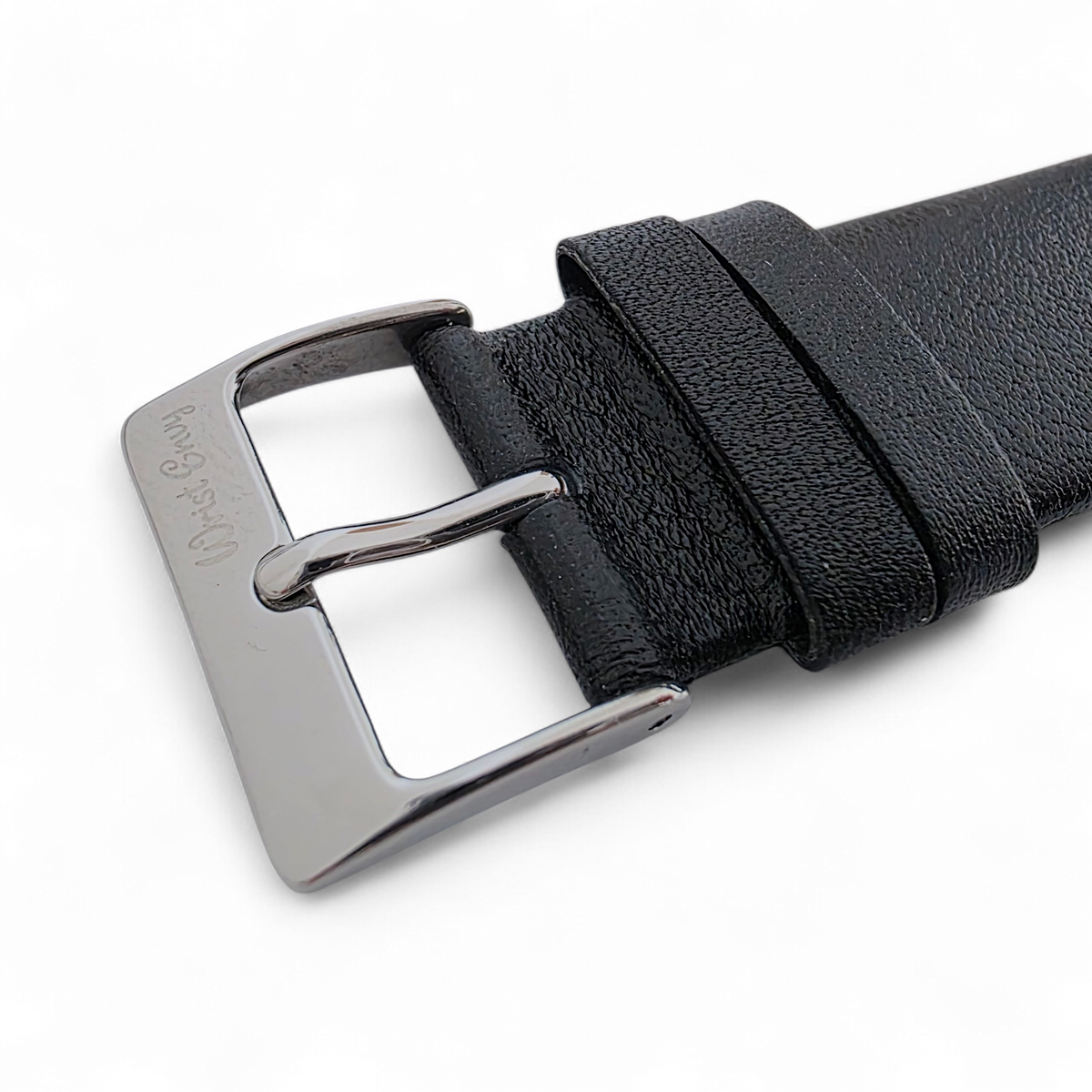 Infinity Edge Italian Leather Watch Strap 18mm 20mm Black