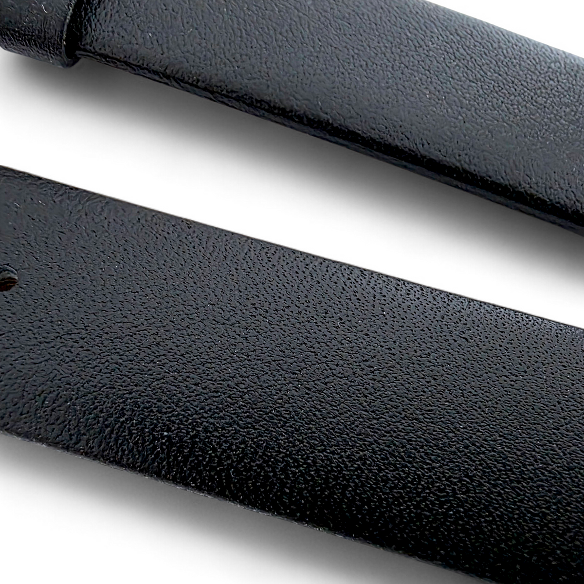 Infinity Edge Italian Leather Watch Strap 18mm 20mm Black