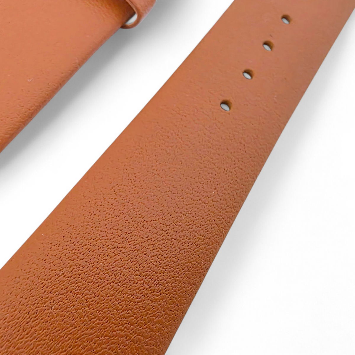 Infinity Edge Italian Leather Watch Strap 18mm 20mm Orange Tan