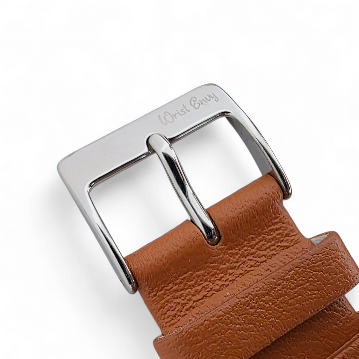 Infinity Edge Italian Leather Watch Strap 18mm 20mm Orange Tan