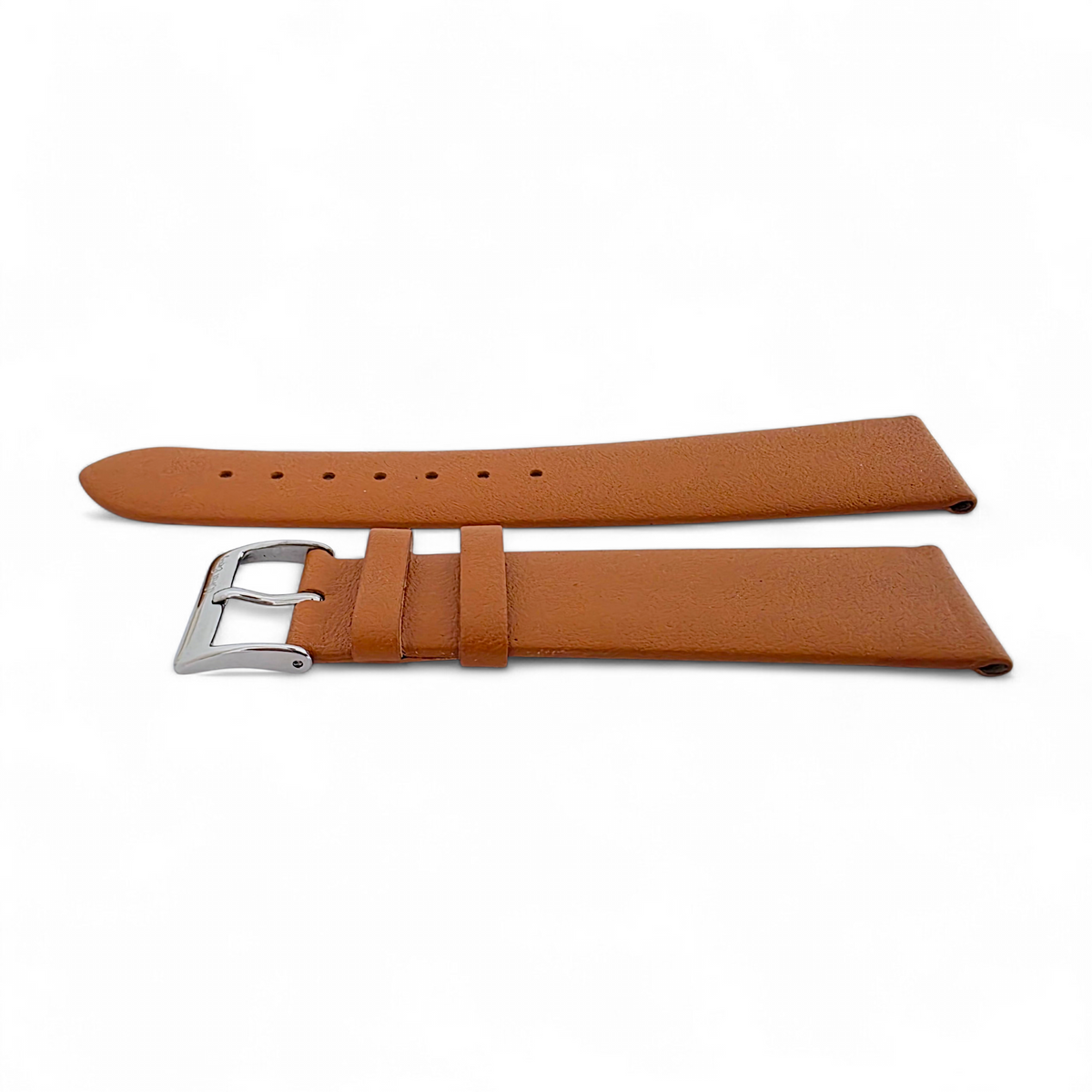 Infinity Edge Italian Leather Watch Strap 18mm 20mm Orange Tan